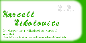 marcell mikolovits business card